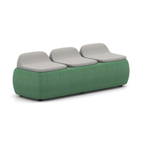 Meilleur ensemble de canapés modulaires d'extérieur pour hôtel, canapé de salle d'attente décontracté, canapé trois places vert
