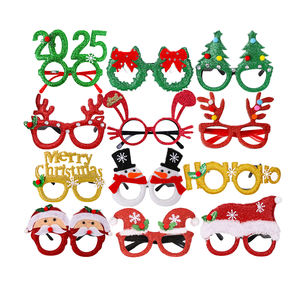 Venta al por mayor 49 diseños árbol de Navidad <span class=keywords><strong>Santa</strong></span> gafas marco divertido Feliz Navidad Año Nuevo 2025 fiesta gafas de plástico para adultos - Product Image 1