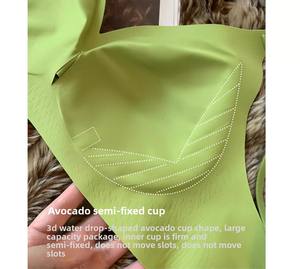 Sujetador deportivo de gelatina fina para dormir para mujer, ropa interior cómoda con patrón sólido, sin rastro, función antiflacidez, Copa pequeña sin cables para el pecho - Product Image 2