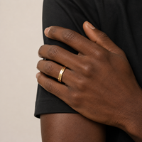 Bague ouverte minimaliste en or pour femmes et hommes, double bande géométrique en acier inoxydable, bijoux personnalisés