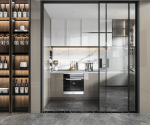 Juego de Muebles de Cocina Modulares de Lujo, Muebles de Cocina Profesionales con Cajones para Cubiertos Integrados e Isla - Product Image 4