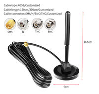 Antenne mobile à longue portée 4G en cuivre avec support magnétique, câble de 3 m, base magnétique pour voiture, SUV, scanner radio amateur, répéteur