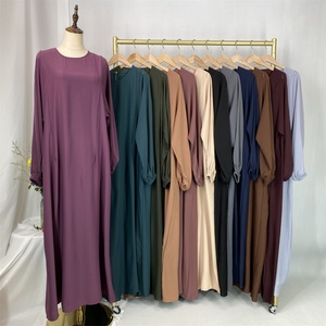 Nouvelle robe simple pour femmes, en tissu Nida doux, avec fermeture éclair avant pratique, robe longue ample pour allaitement, vêtements islamiques musulmans, Abaya 6822 # - Product Image 4