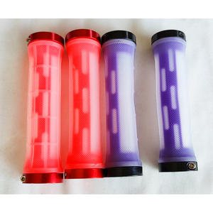 Poignées de guidon de vélo 22,2 mm violettes semi-transparentes en résine plastique pour VTT - Product Image 5