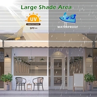 Auvent rétractable en alliage d'aluminium pour extérieur, motorisé/manuel, léger, résistant au soleil et à l'eau, 7x3,5m, pour balcon commercial, piscine, patio