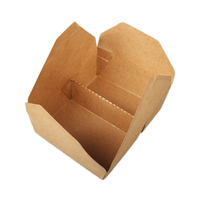 Boîtes d'emballage alimentaire à emporter écologiques et biodégradables personnalisées, boîtes à lunch en papier kraft multi-compartiments avec logo