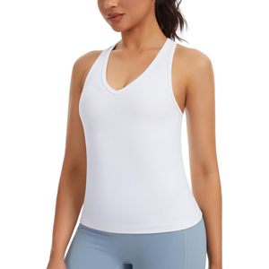 Camiseta Deportiva sin Mangas para Mujer, Cuello en V, Estilo Racerback, Ajustada, para Yoga, Running, Absorbe el Sudor, Transpirable, de Secado Rápido - Product Image 3