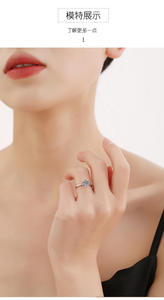 טבעת כסף 925 איכותית בציפוי זהב משובצת בעיצוב תכשיטי אופנה - Product Image 3