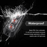 3 Luces Estroboscópicas LED Intermitentes de 12V para Camiones, Autos y Vehículos, Mini Luz de Rejilla, Baliza de Emergencia, Luces de Advertencia con Función de Sincronización, Rojo, IP65
