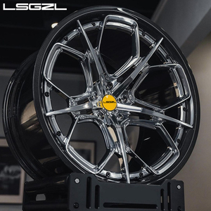 Rueda de fibra de carbono de 2 piezas personalizada, llanta forjada de 20 22 24 pulgadas, 5x130, 5x114,3, 5x120, rueda de coche de pasajeros para BMW Benz Porsche Ferrari - Product Image 3