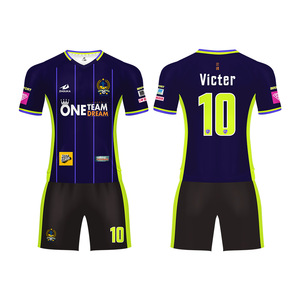 2019 ZHOUKA Top Sale Football Sports knitted sweater High Quality Design custom soccer jersey football jersey Set - Product Image 4