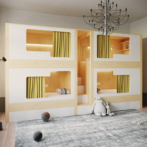 Fabriek Op Maat Moderne Metalen Slaapzaal Ruimte Capsule Volledig Stapelbed Voor School Slaapkamer Jeugdherberg E-Sports Hotel Appartement - Product Image 4