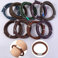 Cordon en cuir de vachette véritable tressé fait main de haute qualité, 4mm 5mm 6mm, pour bijoux, vente en gros
