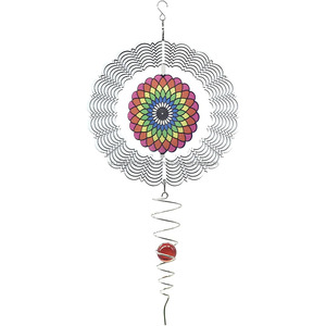 Molinillo de Viento Metálico con Bola de Cristal y Cola en Espiral, Campana de Viento para Jardín, Esculturas Colgantes, Regalos Creativos, Adornos, Decoración para Patio - Product Image 3