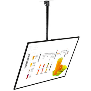 Boîte lumineuse de plafond rétractable en alliage d'aluminium, verre trempé, ultra-mince, LED éclairée, rectangulaire, pour affichage de menu de salon de thé au lait - Product Image 3