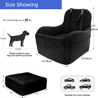 Siège de voiture pour chien jusqu'à 16 kg, siège surélevé pour animaux de compagnie pour voitures, SUV et camions, siège de voiture surélevé pour animaux de compagnie avec sangle de sécurité, lavable