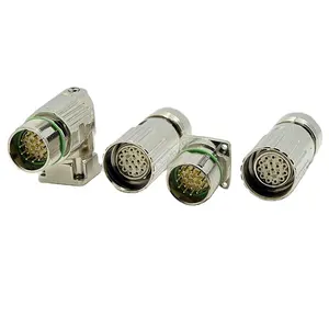 wholesale straight M23 Encoder Connector 6 8 12 17 19 pin cores Power Plug
