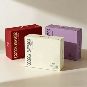 Custom Printed Woven Gift <b>Boxes</b> for Bedding Sets, Quilts & Pillows with Carry Handles - Product Image 3