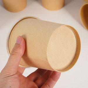 Настраиваемый биоразлагаемый экологически чистый контейнер для супа из крафт-бумаги на вынос, чашка для лапши, миска для еды для лапши и супов - Product Image 4