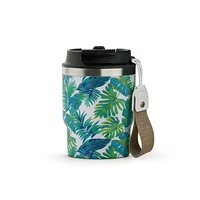 Tasses à café isothermes en acier inoxydable de 12 oz et 16 oz avec couvercle 2 en 1 pour les liquides chauds et froids à emporter