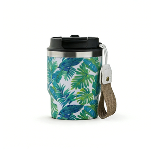 Tasses à café isothermes en acier inoxydable de 12 oz et 16 oz avec couvercle 2 en 1 pour les liquides chauds et froids à emporter - Product Image 1