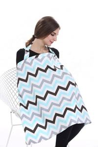 OEM綿100% 通気性ピンクストライプママ赤ちゃん授乳ポンチョスカーフショールカバー - Product Image 5