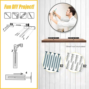 Support métallique pour tablette, 1 pièce, Supports en fonte brute, imperméables, flottants, invisibles, de 8 pouces - Product Image 5