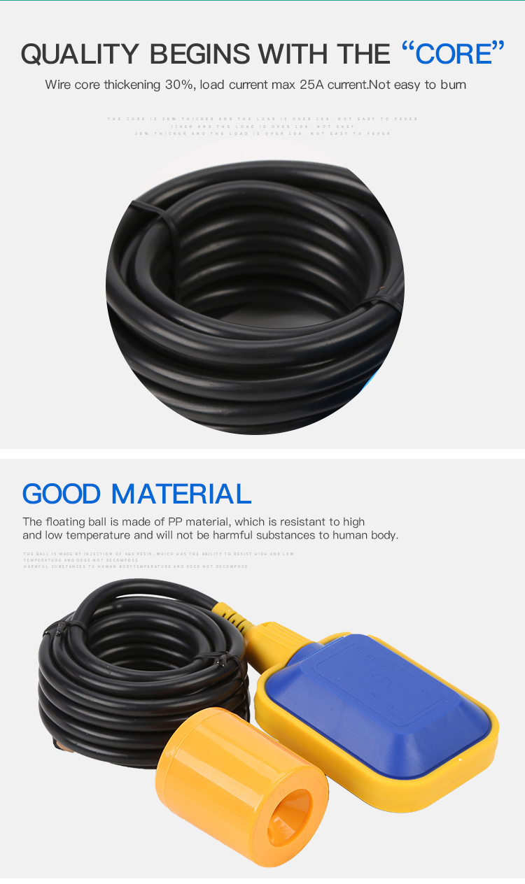 Water tank trough float switch level controller