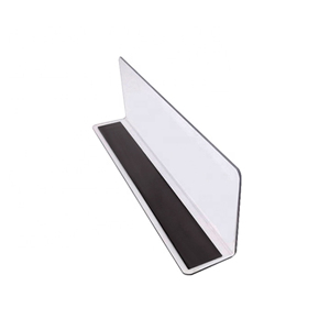 Separadores de estante de acrílico de cinta L de plástico de alta calidad, separador de armarios, divisor de productos básicos con magnético para supermercado - Product Image 1