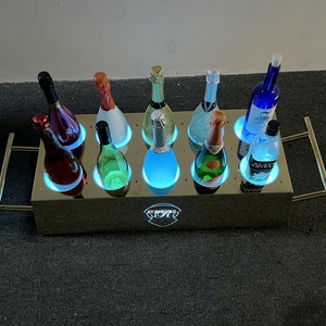 RICHSHINING Présentateur en métal de grande capacité de 10 bouteilles de <span class=keywords><strong>champagne</strong></span> Wine Glory au design moderne pour les soirées en boîte de nuit - Product Image 2