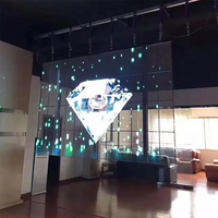 Açık P4 şeffaf LED ekran tam renkli şeffaf LED paneller Showroom için LED şeffaf ekran