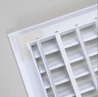Grilles de ventilation carrées pour fenêtres, en PVC, design industriel moderne, réglables pour entrepôt et salon