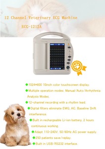 Mesin EKG Veteriner 12 Kanal Layar Sentuh 10-inci dengan Interpretasi <span class=keywords><strong>ECG</strong></span>-1212A - Product Image 4