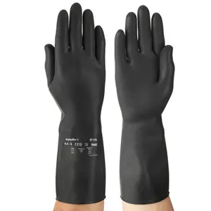 Ansell 87-118 guanti da lavoro guantes de seguridad ถุงมือยางลาเท็กซ์ธรรมชาติทนทานต่อสารเคมีในการทำงาน