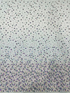 <strong>Cheap</strong> China Wholesale Nice Price Luxury African Multicolor Crystal Sequin Beaded Flower Guipure Embroidery <strong>Lace</strong> <strong>Fabric</strong> - Product Image 3