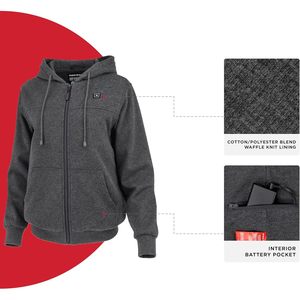 Sweat à capuche chauffant personnalisé pour femme, en polaire coupe-vent avec kit batterie RHG-H301 - Product Image 4