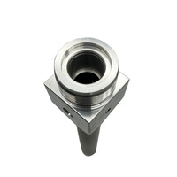 Axe de soupape intégré en acier inoxydable usiné CNC sur mesure, à longue tige, pour contrôle de fluide de précision, usinage par électroérosion à fil carré 3D