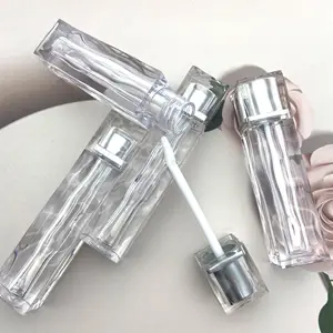 Brush Applicator Lip Gloss Packaging Wand Empty 5ml Clear Lip Gloss Tube With Stopper Custom Lipgloss Tubes