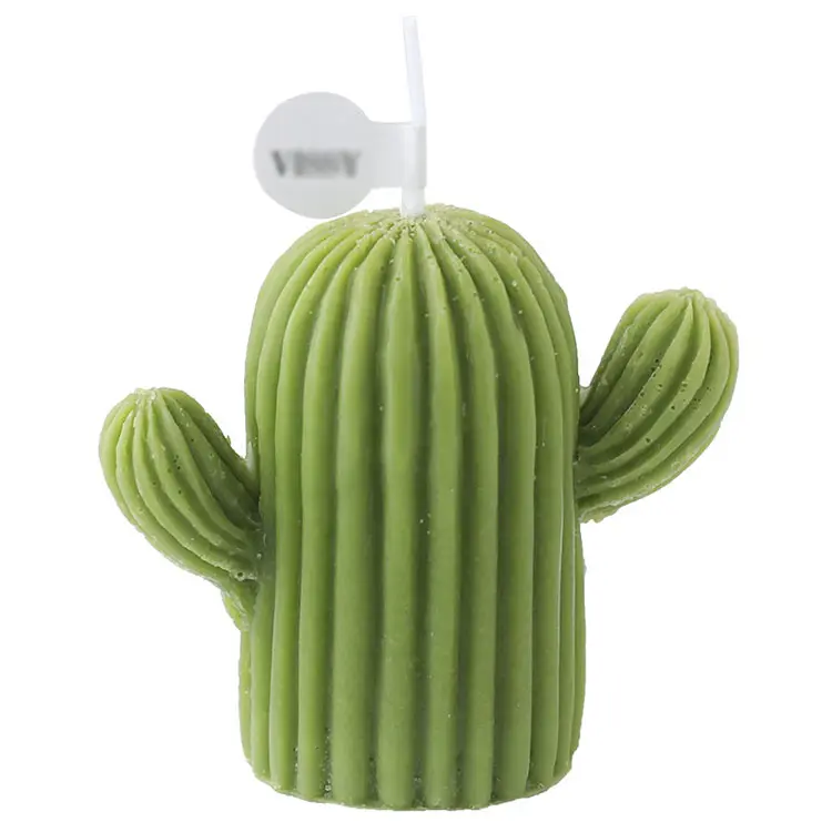10 Pcs Handmade Delicate Succulent Cactus Candles Flameless Aromatherapy,Cactus Tealight Candlesfor Birthday Party Wedding Spa