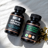 Capsules de Shilajit avec Rhodiola Rosea, complément himalayen pour le soulagement du stress et l'énergie, capsules de mousse marine, complément naturel