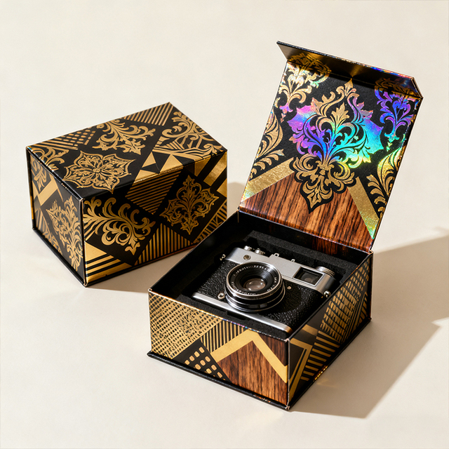 Custom Camera Magnetic Box Luxury Packaging Rigid Gift Set for Digital Lens Accessories High End Printing Supplier Premium Box