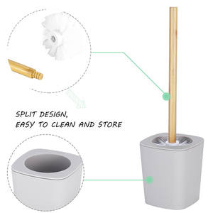 <strong>Bamboo</strong> and Plastic Bathroom Accessory <strong>Set</strong> Bathroom Accessories Vanity <strong>Set</strong> Practical Toilet Kit Bath Essential for Home <strong>Washing</strong> - Product Image 4
