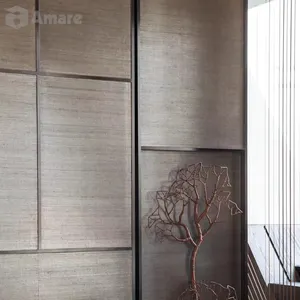 Ücretsiz örnek ev otel odası dekorasyon el yapımı metalik tel duvar kağıdı/Wallcovering