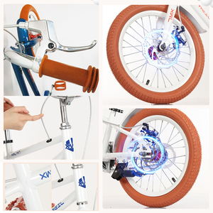 Vélo pour fille rose en stock d'usine, pour enfants <span class=keywords><strong>de</strong></span> 3 à 14 ans, 14'', 16'', 18'', 20'', cadre en aluminium, vélo pour enfant avec roues d'apprentissage - Product Image 4