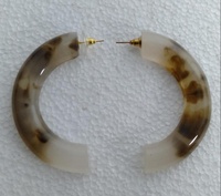 Boucles d'oreilles pendantes en résine transparente de forme irrégulière, modèles de bijoux Inde 2024 pour femme, cadeau coloré vintage tendance pour soirée