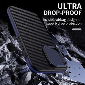 Gscase Carbon Hàn Mô Hình Thiết Kế Lai Cover Quay Lại Với Một Ống Kính Gắn Kết Nhiệm Vụ Nặng Nề Trường Hợp Điện Thoại Cho iPhone 16 Pro Max 15 Cộng Với - Product Image 2