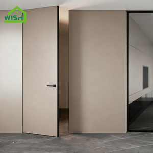Puerta Interior sin Marco de Estilo Americano, Puerta Oculta de Madera con Color Personalizado, Puerta Invisible para Construcción Interior - Product Image 3