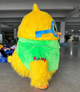 <span class=keywords><strong>Gafas</strong></span> inflables, disfraz de Mascota de <span class=keywords><strong>pollo</strong></span> amarillo, fiesta de cumpleaños, entretenimientos, personaje Animal, conejito, traje de soplado sin batería - Product Image 5