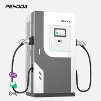 Chargeur DC double pistolet Penoda certifié ANATEL, nouveau modèle 60kW 120kW CCS2 GB/T, station de charge rapide DC, écran tactile 10'', IP55