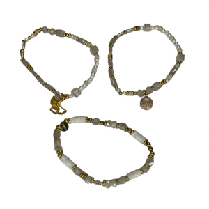 Fashion <b>Beaded</b> <b>Bracelets</b> Set 316L Stainless Steel PVD <b>Gold</b> Plating Sustainable Resistant Jewelry for Women - Product Image 2